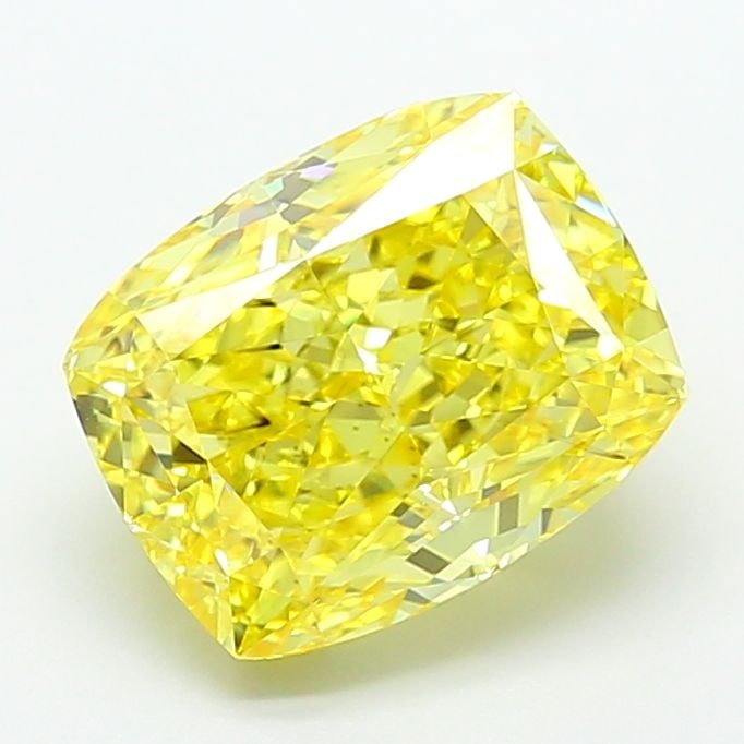 Loose Diamond - CUSHION MODIFIED 6.09ct Fancy Vivid Yellow VS1: Loose Diamond - CUSHION MODIFIED 6.09ct Fancy Vivid Yellow VS1 Source: This is a real non-mined Diamond that has been grown in a lab Shape: CUSHION MODIFIED Carats: 6.09 Color: Fancy Vivid Yellow Cert