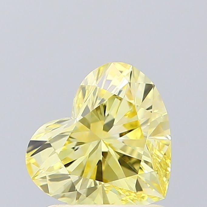Loose Diamond - HEART 1.02ct Fancy Intense Yellow VS1: Loose Diamond - HEART 1.02ct Fancy Intense Yellow VS1 Source: This is a real non-mined Diamond that has been grown in a lab Shape: HEART Carats: 1.02 Color: Fancy Intense Yellow Certification: IGI Vid