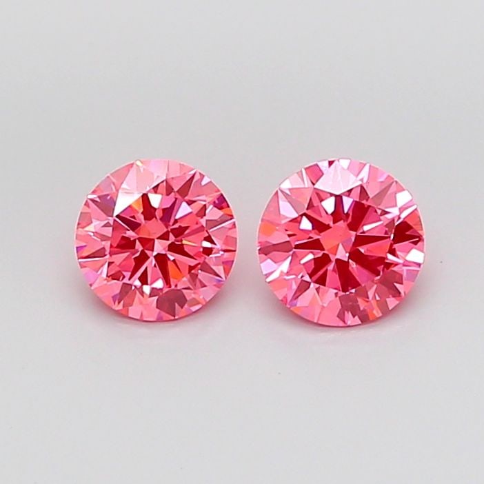 Ideal Loose Diamond - ROUND 0.55ct Fancy Vivid Pink VVS2: Ideal Loose Diamond - ROUND 0.55ct Fancy Vivid Pink VVS2 Source: This is a real non-mined Diamond that has been grown in a lab Shape: ROUND Carats: 0.55 Color: Fancy Vivid Pink Certification: IGI Vide