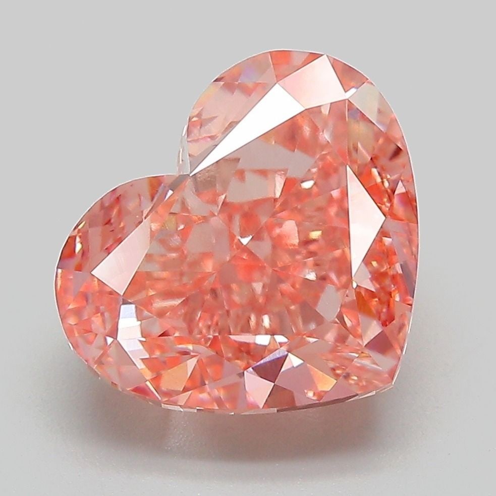 Loose Diamond - HEART 5.54ct Fancy Vivid Pink VVS2: Loose Diamond - HEART 5.54ct Fancy Vivid Pink VVS2 Source: This is a real non-mined Diamond that has been grown in a lab Shape: HEART Carats: 5.54 Color: Fancy Vivid Pink Certification: IGI Video: