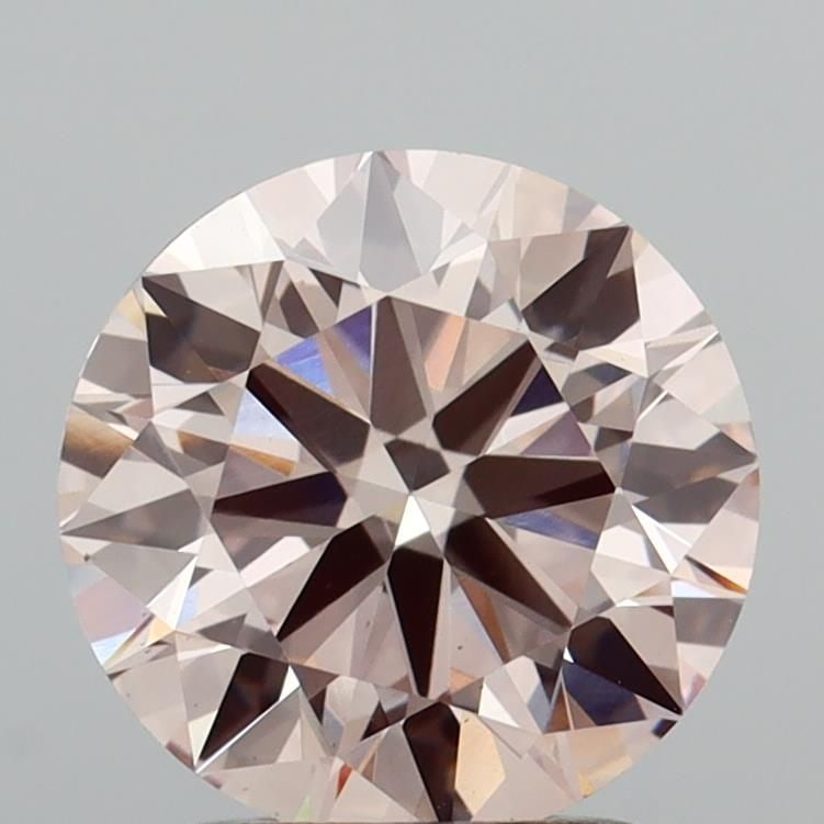 Ideal Loose Diamond - ROUND 2.0ct Fancy Light Brownish Pink VS1: Ideal Loose Diamond - ROUND 2.0ct Fancy Light Brownish Pink VS1 Source: This is a real non-mined Diamond that has been grown in a lab Shape: ROUND Carats: 2.0 Color: Fancy Light Brownish Pink Certific