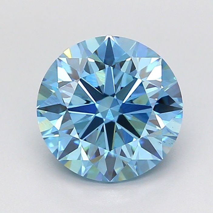 Loose Diamond - ROUND 2.01ct Blue VS2: Loose Diamond - ROUND 2.01ct Blue VS2 Source: This is a real non-mined Diamond that has been grown in a lab Shape: ROUND Carats: 2.01 Color: Blue Certification: NONE Video: