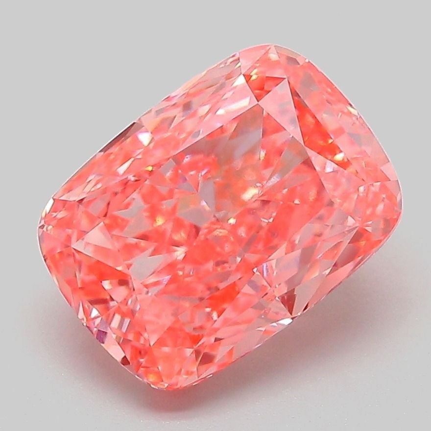 Loose Diamond - CUSHION MODIFIED 3.3ct Fancy Vivid Pink VS1: Loose Diamond - CUSHION MODIFIED 3.3ct Fancy Vivid Pink VS1 Source: This is a real non-mined Diamond that has been grown in a lab Shape: CUSHION MODIFIED Carats: 3.3 Color: Fancy Vivid Pink Certificat