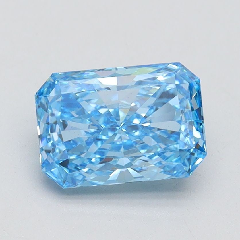 Loose Diamond - RADIANT 1.51ct Fancy Vivid Blue VS1: Loose Diamond - RADIANT 1.51ct Fancy Vivid Blue VS1 Source: This is a real non-mined Diamond that has been grown in a lab Shape: RADIANT Carats: 1.51 Color: Fancy Vivid Blue Certification: IGI Video:
