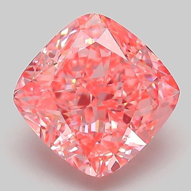 Loose Diamond - CUSHION MODIFIED 3.11ct Fancy Vivid Pink VS1: Loose Diamond - CUSHION MODIFIED 3.11ct Fancy Vivid Pink VS1 Source: This is a real non-mined Diamond that has been grown in a lab Shape: CUSHION MODIFIED Carats: 3.11 Color: Fancy Vivid Pink Certific