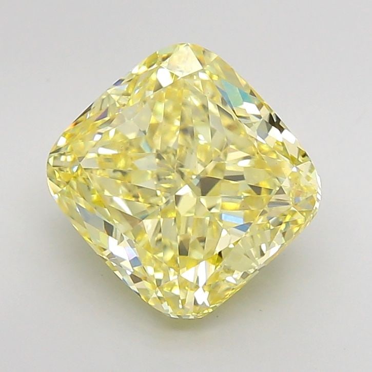 Loose Diamond - CUSHION MODIFIED 4.53ct Fancy Intense Yellow VS1: Loose Diamond - CUSHION MODIFIED 4.53ct Fancy Intense Yellow VS1 Source: This is a real non-mined Diamond that has been grown in a lab Shape: CUSHION MODIFIED Carats: 4.53 Color: Fancy Intense Yellow 