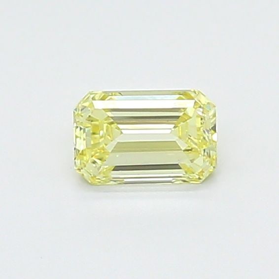 Loose Diamond - EMERALD 0.56ct Fancy Yellow VS1: Loose Diamond - EMERALD 0.56ct Fancy Yellow VS1 Source: This is a real non-mined Diamond that has been grown in a lab Shape: EMERALD Carats: 0.56 Color: Fancy Yellow Certification: IGI Video: