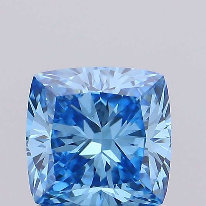 Loose Diamond - CUSHION MODIFIED 0.67ct Fancy Vivid Blue VVS2: Loose Diamond - CUSHION MODIFIED 0.67ct Fancy Vivid Blue VVS2 Source: This is a real non-mined Diamond that has been grown in a lab Shape: CUSHION MODIFIED Carats: 0.67 Color: Fancy Vivid Blue Certifi