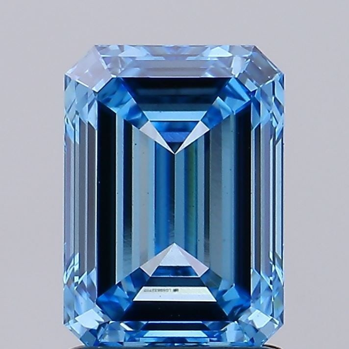 Loose Diamond - EMERALD 1.8ct Fancy Vivid Blue VS1: Loose Diamond - EMERALD 1.8ct Fancy Vivid Blue VS1 Source: This is a real non-mined Diamond that has been grown in a lab Shape: EMERALD Carats: 1.8 Color: Fancy Vivid Blue Certification: IGI Video: