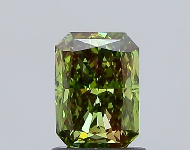 Loose Diamond - RADIANT 1.06ct Fancy Vivid Green VS1: Loose Diamond - RADIANT 1.06ct Fancy Vivid Green VS1 Source: This is a real non-mined Diamond that has been grown in a lab Shape: RADIANT Carats: 1.06 Color: Fancy Vivid Green Certification: IGI The D