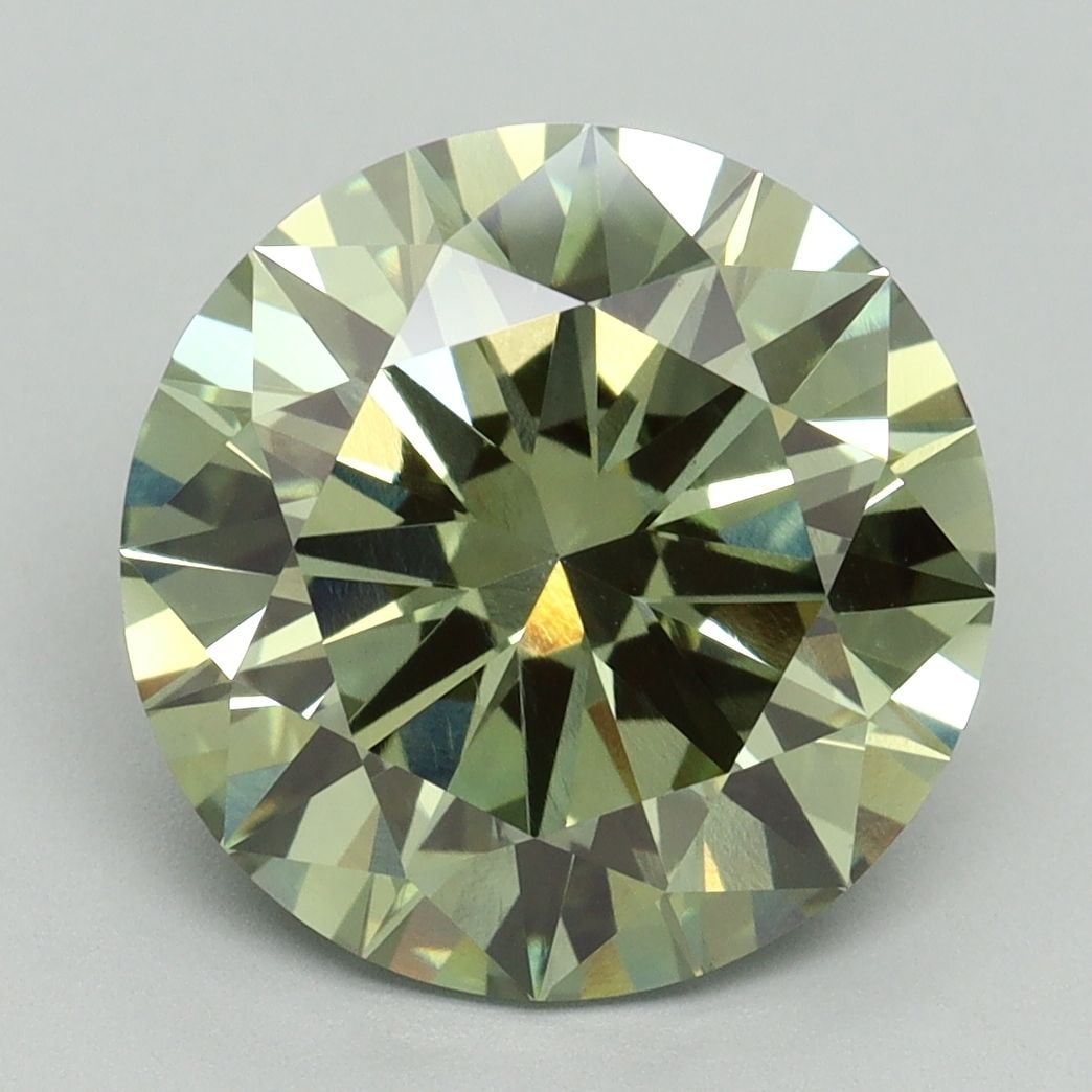 Loose Diamond - ROUND 5.04ct Fancy Vivid Green VS1: Loose Diamond - ROUND 5.04ct Fancy Vivid Green VS1 Source: This is a real non-mined Diamond that has been grown in a lab Shape: ROUND Carats: 5.04 Color: Fancy Vivid Green Certification: IGI Video: