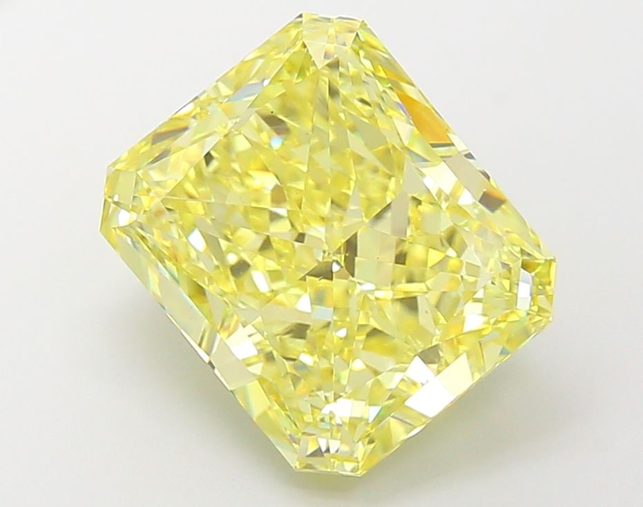 Loose Diamond - RADIANT 8.88ct Fancy Intense Yellow VS1: Loose Diamond - RADIANT 8.88ct Fancy Intense Yellow VS1 Source: This is a real non-mined Diamond that has been grown in a lab Shape: RADIANT Carats: 8.88 Color: Fancy Intense Yellow Certification: IGI