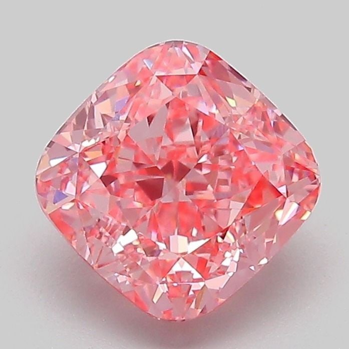 Loose Diamond - CUSHION MODIFIED 2.1ct Fancy Vivid Pink VS1: Loose Diamond - CUSHION MODIFIED 2.1ct Fancy Vivid Pink VS1 Source: This is a real non-mined Diamond that has been grown in a lab Shape: CUSHION MODIFIED Carats: 2.1 Color: Fancy Vivid Pink Certificat
