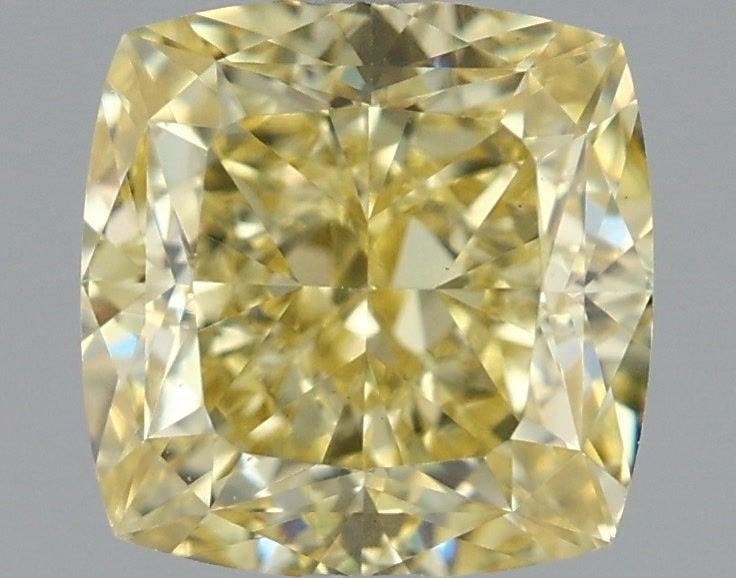 Loose Diamond - CUSHION MODIFIED 1.62ct Fancy Intense Yellow VS1: Loose Diamond - CUSHION MODIFIED 1.62ct Fancy Intense Yellow VS1 Source: This is a real non-mined Diamond that has been grown in a lab Shape: CUSHION MODIFIED Carats: 1.62 Color: Fancy Intense Yellow 