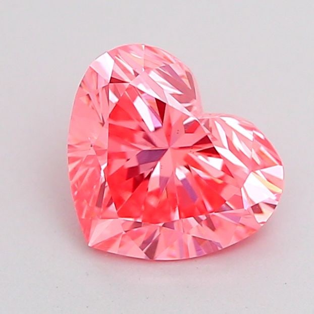 Loose Diamond - HEART 1.03ct Fancy Vivid Pink VS1: Loose Diamond - HEART 1.03ct Fancy Vivid Pink VS1 Source: This is a real non-mined Diamond that has been grown in a lab Shape: HEART Carats: 1.03 Color: Fancy Vivid Pink Certification: IGI Video: