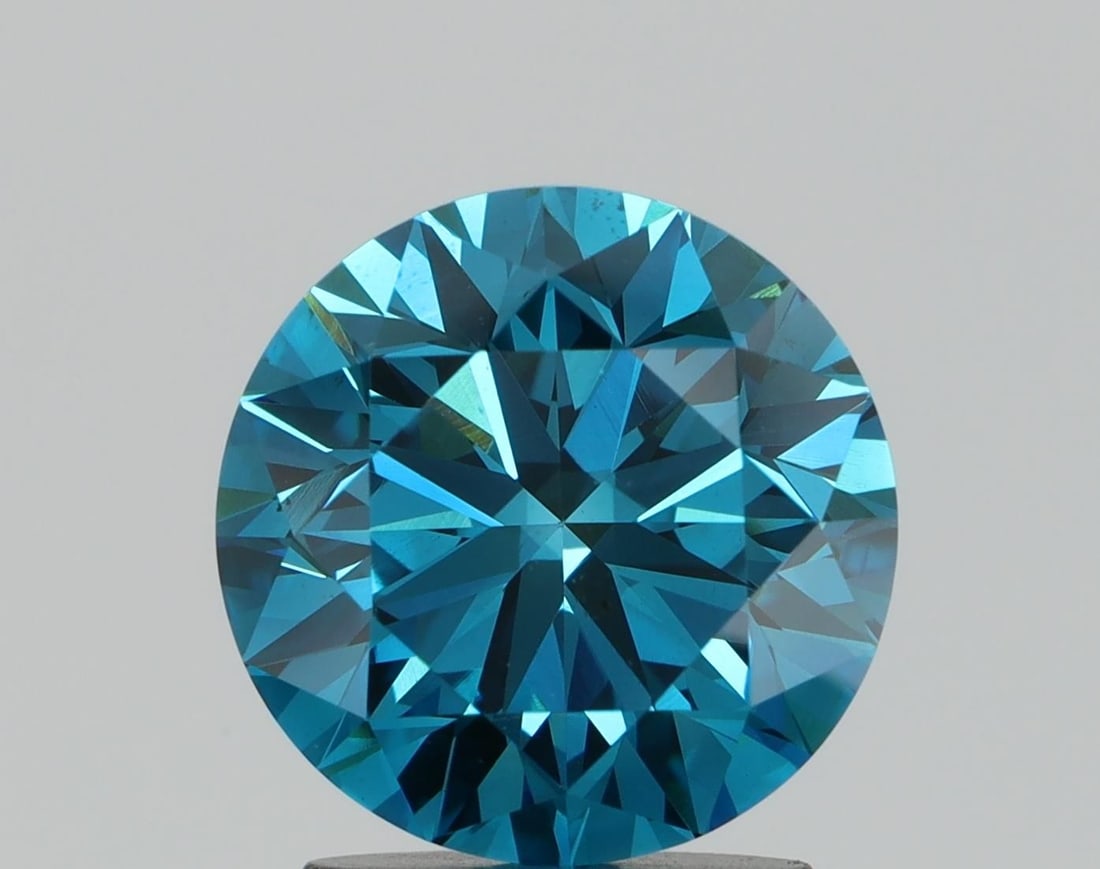 Loose Diamond - ROUND 2.01ct Fancy Blue VS1: Loose Diamond - ROUND 2.01ct Fancy Blue VS1 Source: This is a real non-mined Diamond that has been grown in a lab Shape: ROUND Carats: 2.01 Color: Fancy Blue Certification: NONE Video: