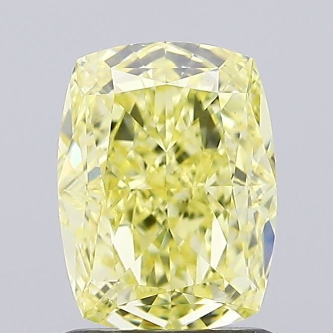 Loose Diamond - CUSHION MODIFIED 1.34ct Fancy Intense Yellow VS1: Loose Diamond - CUSHION MODIFIED 1.34ct Fancy Intense Yellow VS1 Source: This is a real non-mined Diamond that has been grown in a lab Shape: CUSHION MODIFIED Carats: 1.34 Color: Fancy Intense Yellow 