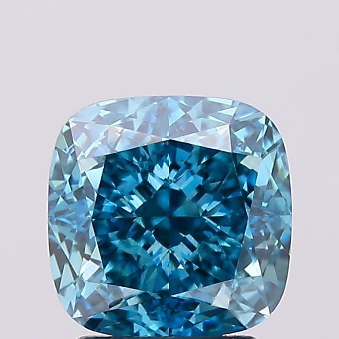 Loose Diamond - CUSHION MODIFIED 2.56ct Fancy Vivid Blue VVS2: Loose Diamond - CUSHION MODIFIED 2.56ct Fancy Vivid Blue VVS2 Source: This is a real non-mined Diamond that has been grown in a lab Shape: CUSHION MODIFIED Carats: 2.56 Color: Fancy Vivid Blue Certifi