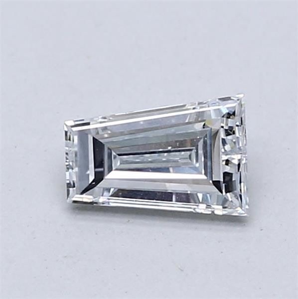 Loose Diamond - TAPERED BAGUETTE 0.57ct Light Blue VS1: Loose Diamond - TAPERED BAGUETTE 0.57ct Light Blue VS1 Source: This is a real non-mined Diamond that has been grown in a lab Shape: TAPERED BAGUETTE Carats: 0.57 Color: Light Blue Certification: NONE 