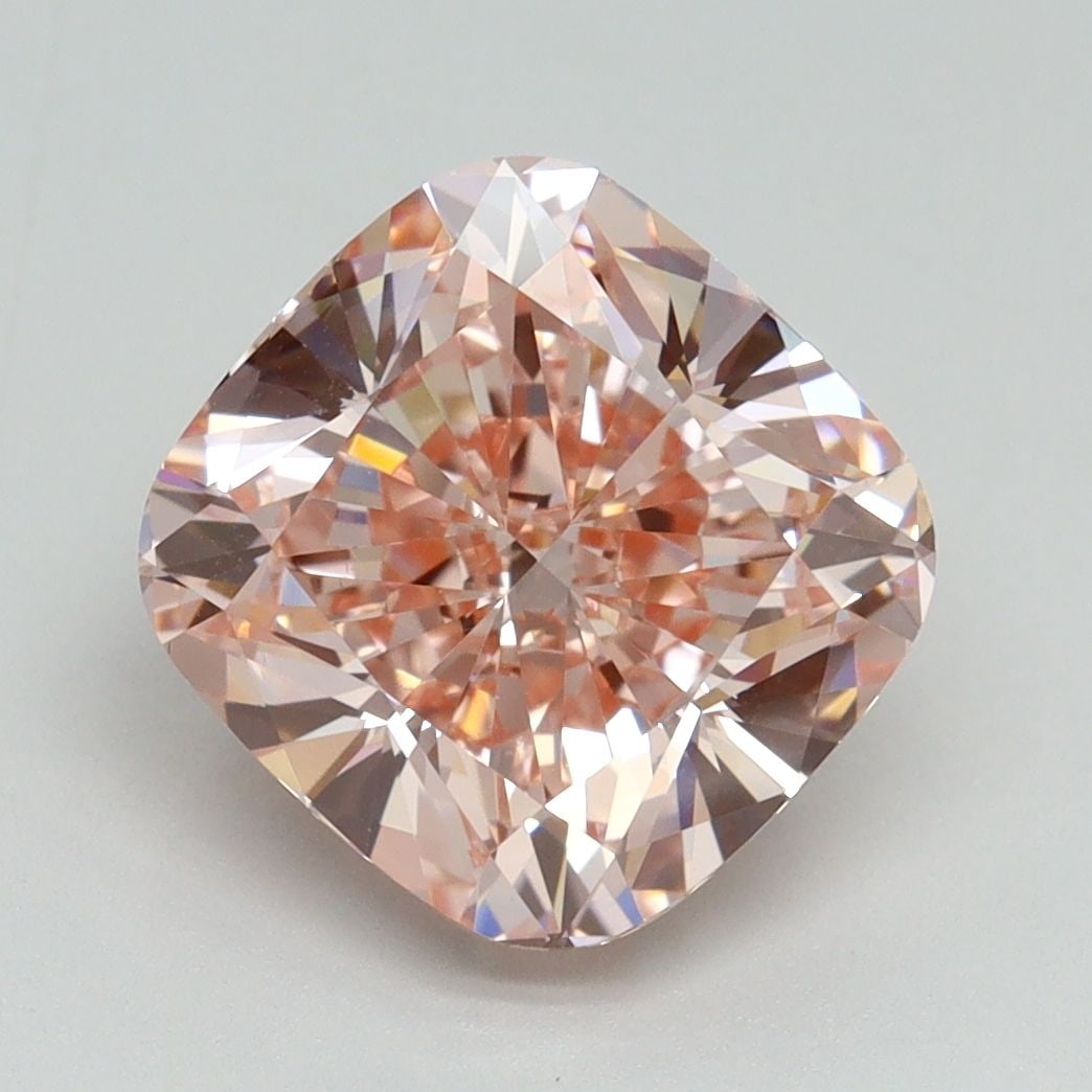 Loose Diamond - CUSHION BRILLIANT 4.0ct Fancy Intense Pink VVS2: Loose Diamond - CUSHION BRILLIANT 4.0ct Fancy Intense Pink VVS2 Source: This is a real non-mined Diamond that has been grown in a lab Shape: CUSHION BRILLIANT Carats: 4.0 Color: Fancy Intense Pink Cer
