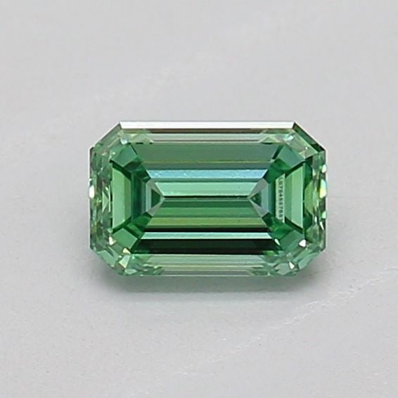 Loose Diamond - EMERALD 0.27ct Fancy Vivid Green VS1: Loose Diamond - EMERALD 0.27ct Fancy Vivid Green VS1 Source: This is a real non-mined Diamond that has been grown in a lab Shape: EMERALD Carats: 0.27 Color: Fancy Vivid Green Certification: IGI The D