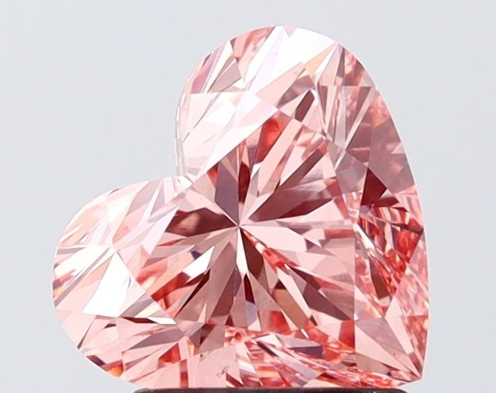 Loose Diamond - HEART 2.0ct Fancy Vivid Pink VS1: Loose Diamond - HEART 2.0ct Fancy Vivid Pink VS1 Source: This is a real non-mined Diamond that has been grown in a lab Shape: HEART Carats: 2.0 Color: Fancy Vivid Pink Certification: IGI Video: