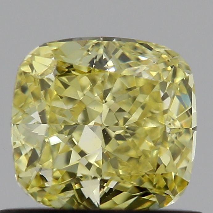 Loose Diamond - CUSHION MODIFIED 0.55ct Fancy Yellow VS1: Loose Diamond - CUSHION MODIFIED 0.55ct Fancy Yellow VS1 Source: This is a real non-mined Diamond that has been grown in a lab Shape: CUSHION MODIFIED Carats: 0.55 Color: Fancy Yellow Certification: I