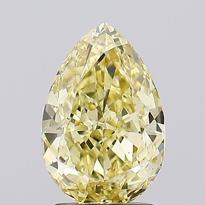 Loose Diamond - PEAR 2.01ct Fancy Intense Yellow VS2: Loose Diamond - PEAR 2.01ct Fancy Intense Yellow VS2 Source: This is a real non-mined Diamond that has been grown in a lab Shape: PEAR Carats: 2.01 Color: Fancy Intense Yellow Certification: IGI Video