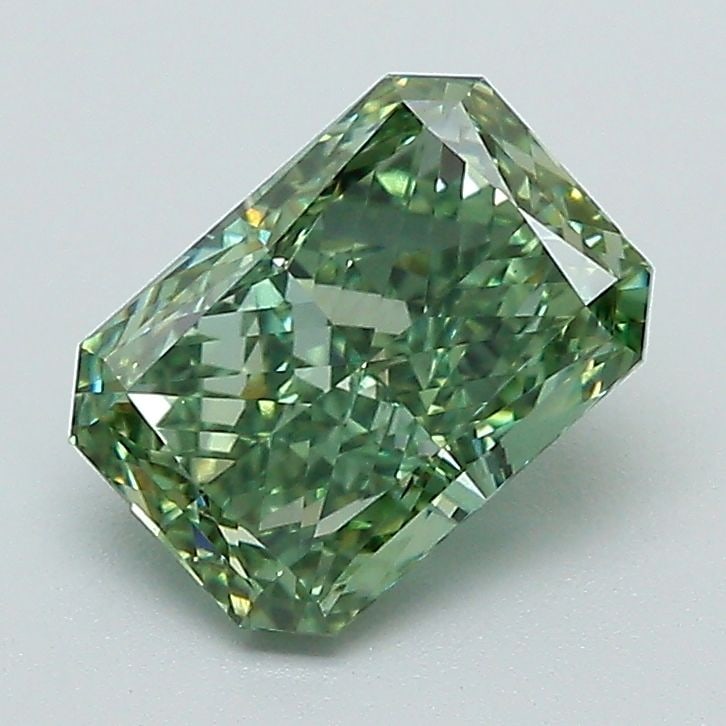 Loose Diamond - RADIANT 1.43ct Fancy Vivid Green VVS2: Loose Diamond - RADIANT 1.43ct Fancy Vivid Green VVS2 Source: This is a real non-mined Diamond that has been grown in a lab Shape: RADIANT Carats: 1.43 Color: Fancy Vivid Green Certification: IGI Vide