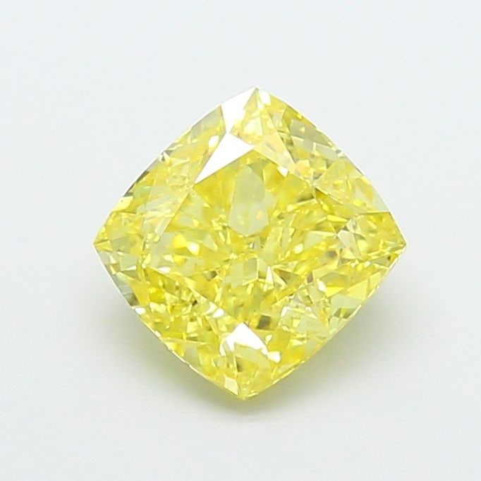 Loose Diamond - CUSHION MODIFIED 2.53ct Fancy Intense Yellow VS1: Loose Diamond - CUSHION MODIFIED 2.53ct Fancy Intense Yellow VS1 Source: This is a real non-mined Diamond that has been grown in a lab Shape: CUSHION MODIFIED Carats: 2.53 Color: Fancy Intense Yellow 