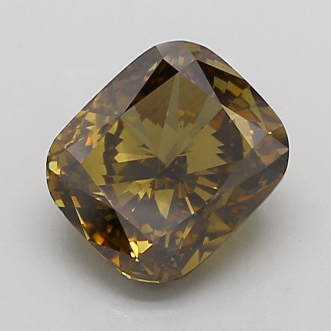 Loose Diamond - CUSHION MODIFIED 5.02ct Fancy Yellow Brown VS2: Loose Diamond - CUSHION MODIFIED 5.02ct Fancy Yellow Brown VS2 Source: This is a real non-mined Diamond that has been grown in a lab Shape: CUSHION MODIFIED Carats: 5.02 Color: Fancy Yellow Brown Cert