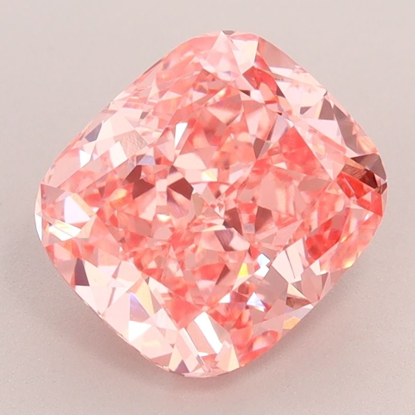 Loose Diamond - CUSHION BRILLIANT 3.07ct Fancy Vivid Pink VS1: Loose Diamond - CUSHION BRILLIANT 3.07ct Fancy Vivid Pink VS1 Source: This is a real non-mined Diamond that has been grown in a lab Shape: CUSHION BRILLIANT Carats: 3.07 Color: Fancy Vivid Pink Certif