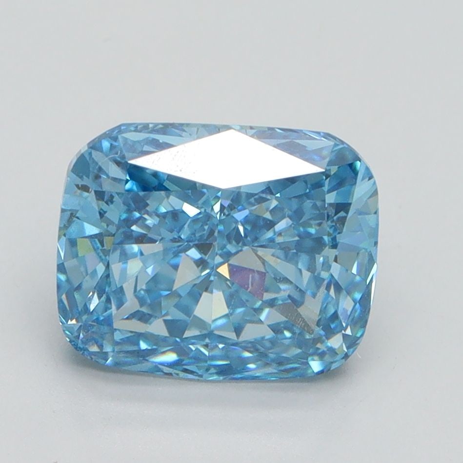 Loose Diamond - CUSHION BRILLIANT 2.69ct Fancy Vivid Blue VVS2: Loose Diamond - CUSHION BRILLIANT 2.69ct Fancy Vivid Blue VVS2 Source: This is a real non-mined Diamond that has been grown in a lab Shape: CUSHION BRILLIANT Carats: 2.69 Color: Fancy Vivid Blue Certi