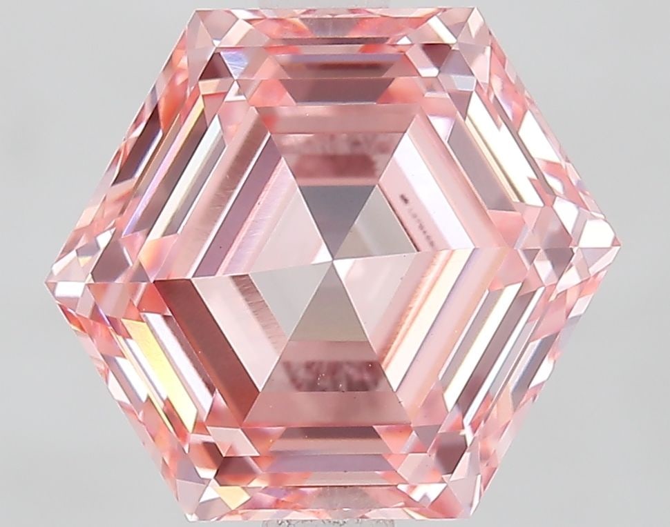 Loose Diamond - HEXAGONAL 3.06ct Fancy Vivid Pink VVS2: Loose Diamond - HEXAGONAL 3.06ct Fancy Vivid Pink VVS2 Source: This is a real non-mined Diamond that has been grown in a lab Shape: HEXAGONAL Carats: 3.06 Color: Fancy Vivid Pink Certification: IGI Th
