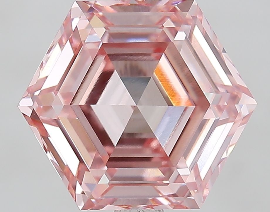 Loose Diamond - HEXAGONAL 3.76ct Fancy Intense Pink VVS2: Loose Diamond - HEXAGONAL 3.76ct Fancy Intense Pink VVS2 Source: This is a real non-mined Diamond that has been grown in a lab Shape: HEXAGONAL Carats: 3.76 Color: Fancy Intense Pink Certification: IG