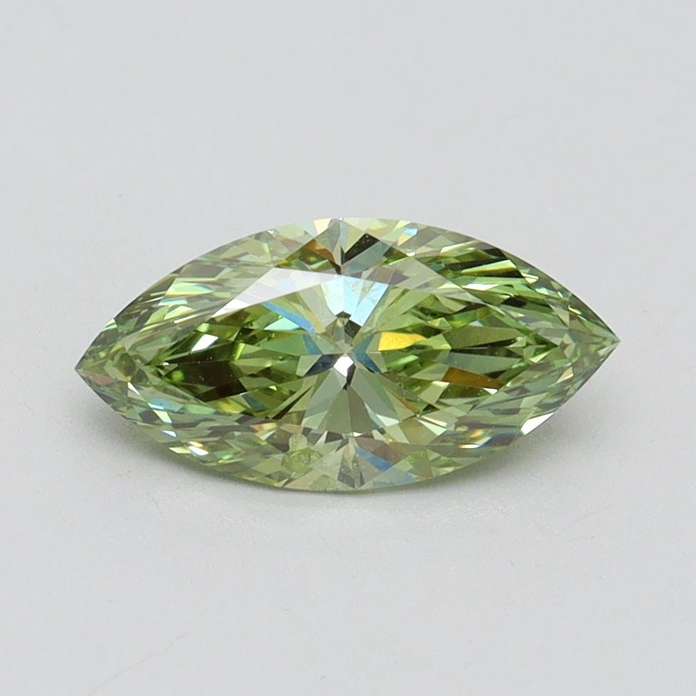 Loose Diamond - MARQUISE 1.01ct Fancy Vivid Green VS1: Loose Diamond - MARQUISE 1.01ct Fancy Vivid Green VS1 Source: This is a real non-mined Diamond that has been grown in a lab Shape: MARQUISE Carats: 1.01 Color: Fancy Vivid Green Certification: IGI Vid
