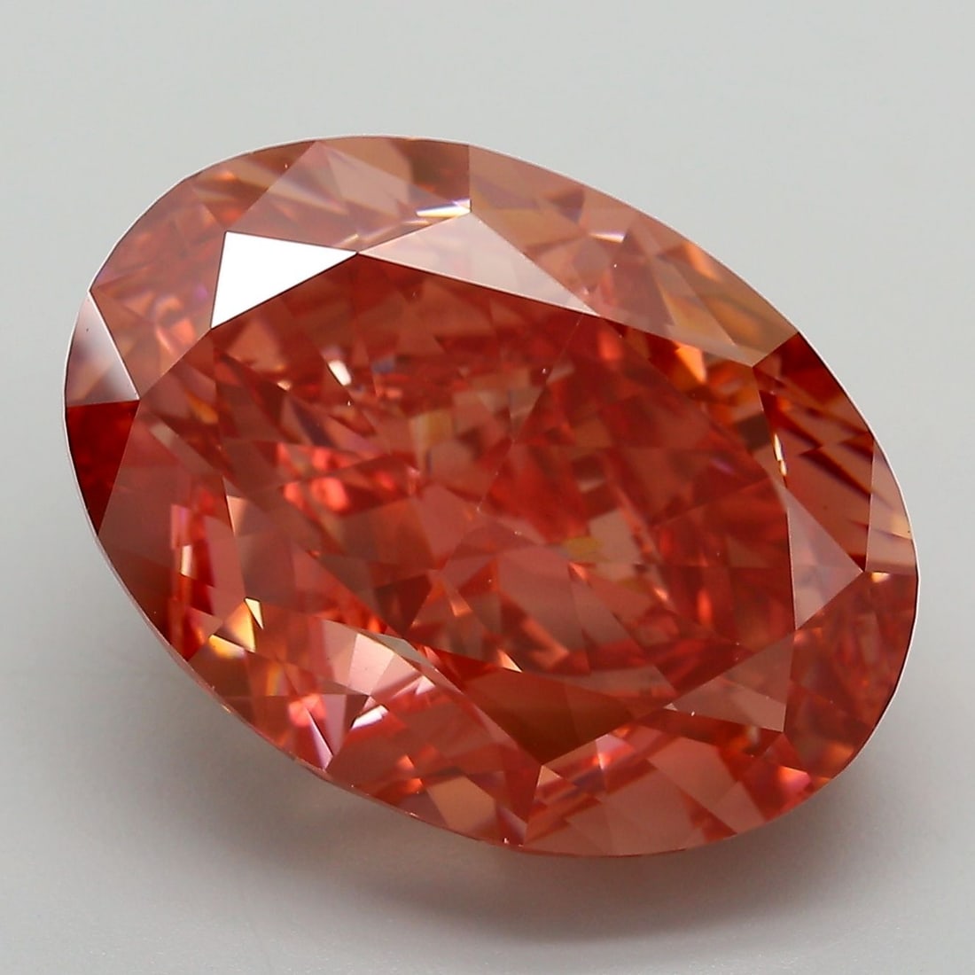 Loose Diamond - OVAL 13.78ct Fancy Vivid Pink VS1: Loose Diamond - OVAL 13.78ct Fancy Vivid Pink VS1 Source: This is a real non-mined Diamond that has been grown in a lab Shape: OVAL Carats: 13.78 Color: Fancy Vivid Pink Certification: IGI Video:
