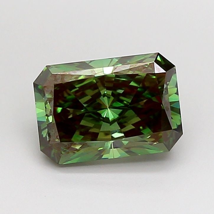Loose Diamond - RADIANT 2.03ct Fancy Vivid Green VVS2: Loose Diamond - RADIANT 2.03ct Fancy Vivid Green VVS2 Source: This is a real non-mined Diamond that has been grown in a lab Shape: RADIANT Carats: 2.03 Color: Fancy Vivid Green Certification: IGI Vide