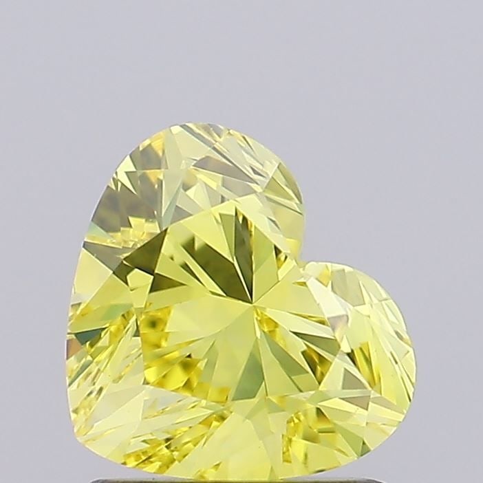 Loose Diamond - HEART 1.11ct Fancy Vivid Yellow VVS2: Loose Diamond - HEART 1.11ct Fancy Vivid Yellow VVS2 Source: This is a real non-mined Diamond that has been grown in a lab Shape: HEART Carats: 1.11 Color: Fancy Vivid Yellow Certification: NONE Video
