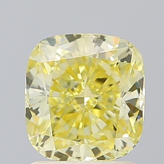 Loose Diamond - CUSHION MODIFIED 1.54ct Fancy Intense Yellow VS1: Loose Diamond - CUSHION MODIFIED 1.54ct Fancy Intense Yellow VS1 Source: This is a real non-mined Diamond that has been grown in a lab Shape: CUSHION MODIFIED Carats: 1.54 Color: Fancy Intense Yellow 