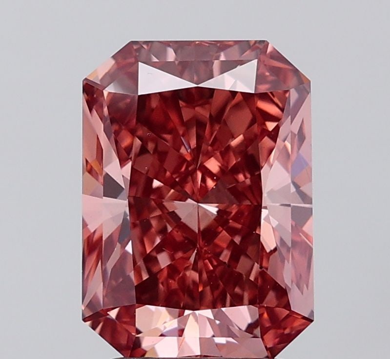 Loose Diamond - RADIANT 3.66ct Fancy Vivid Brown Pink VS2: Loose Diamond - RADIANT 3.66ct Fancy Vivid Brown Pink VS2 Source: This is a real non-mined Diamond that has been grown in a lab Shape: RADIANT Carats: 3.66 Color: Fancy Vivid Brown Pink Certification: