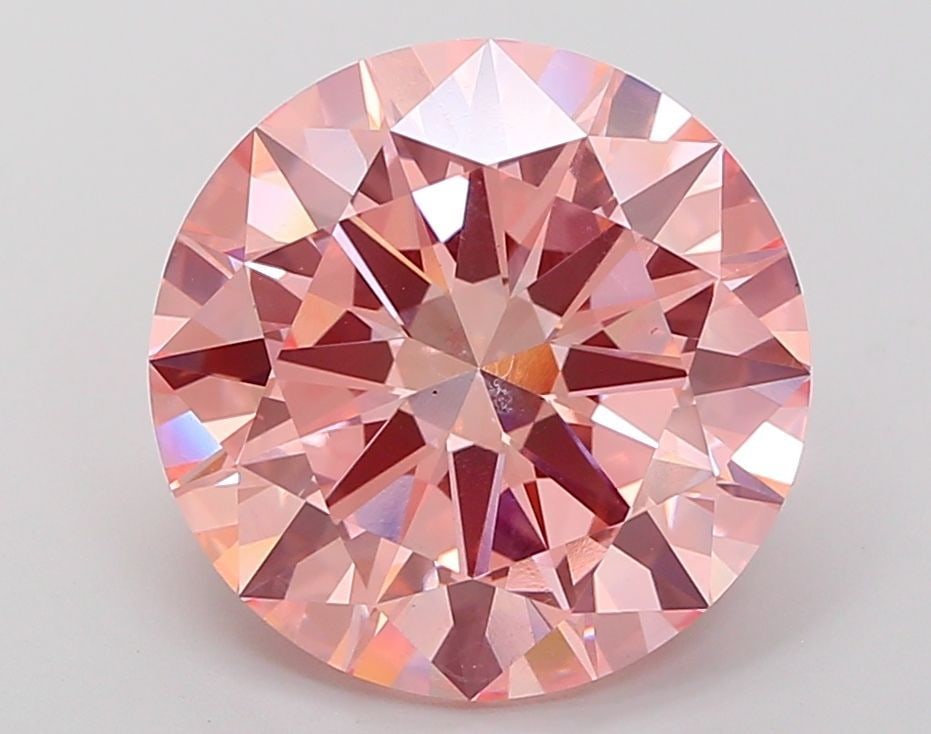 Loose Diamond - ROUND 9.17ct Fancy Vivid Pink VS1: Loose Diamond - ROUND 9.17ct Fancy Vivid Pink VS1 Source: This is a real non-mined Diamond that has been grown in a lab Shape: ROUND Carats: 9.17 Color: Fancy Vivid Pink Certification: IGI Video: