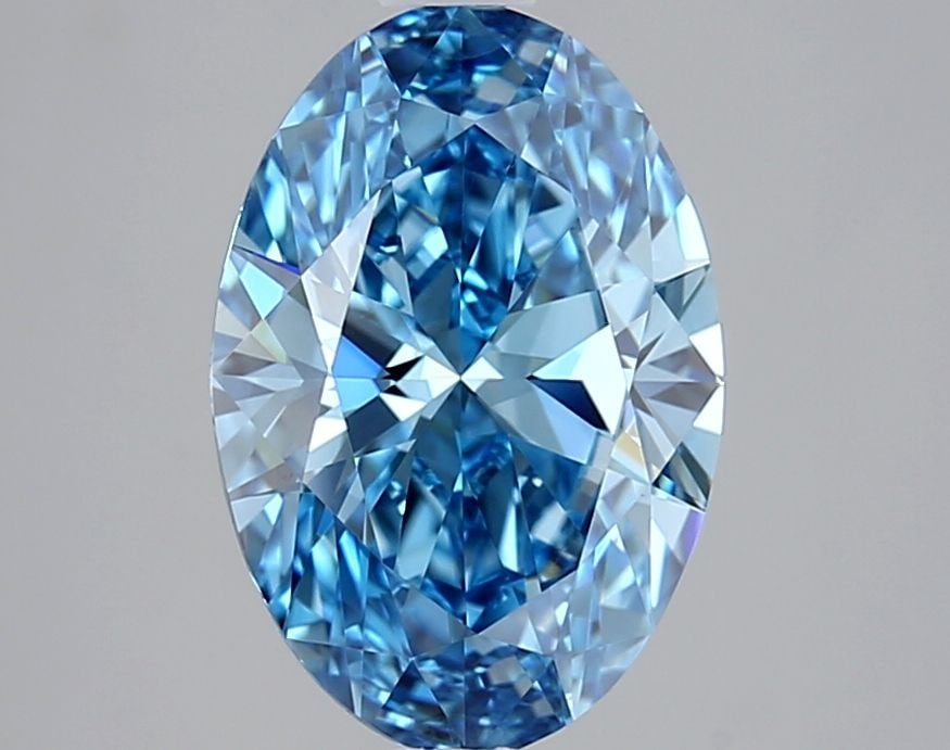 Loose Diamond - OVAL 2.0ct Fancy Vivid Blue VVS2: Loose Diamond - OVAL 2.0ct Fancy Vivid Blue VVS2 Source: This is a real non-mined Diamond that has been grown in a lab Shape: OVAL Carats: 2.0 Color: Fancy Vivid Blue Certification: IGI Video: