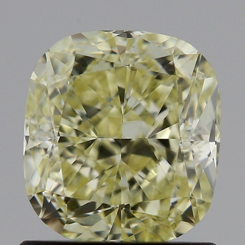 Loose Diamond - CUSHION MODIFIED 1.02ct Fancy Yellow VS1: Loose Diamond - CUSHION MODIFIED 1.02ct Fancy Yellow VS1 Source: This is a real non-mined Diamond that has been grown in a lab Shape: CUSHION MODIFIED Carats: 1.02 Color: Fancy Yellow Certification: I