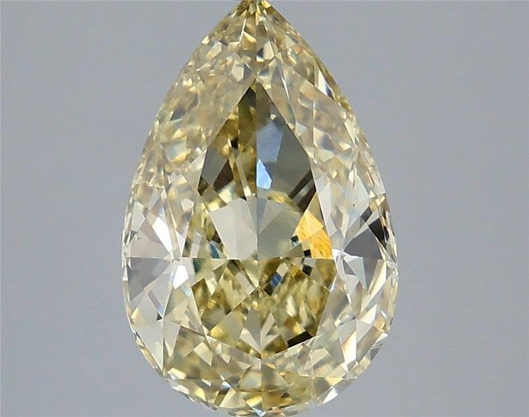 Loose Diamond - PEAR 3.09ct Fancy Yellow VVS2: Loose Diamond - PEAR 3.09ct Fancy Yellow VVS2 Source: This is a real non-mined Diamond that has been grown in a lab Shape: PEAR Carats: 3.09 Color: Fancy Yellow Certification: IGI Video:
