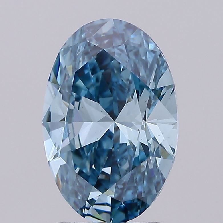 Loose Diamond - OVAL 2.11ct Fancy Vivid Blue VS2: Loose Diamond - OVAL 2.11ct Fancy Vivid Blue VS2 Source: This is a real non-mined Diamond that has been grown in a lab Shape: OVAL Carats: 2.11 Color: Fancy Vivid Blue Certification: IGI Video: