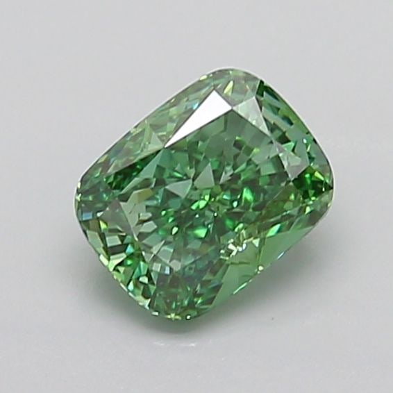 Loose Diamond - CUSHION MODIFIED 1.22ct Fancy Vivid Green VS1: Loose Diamond - CUSHION MODIFIED 1.22ct Fancy Vivid Green VS1 Source: This is a real non-mined Diamond that has been grown in a lab Shape: CUSHION MODIFIED Carats: 1.22 Color: Fancy Vivid Green Certif