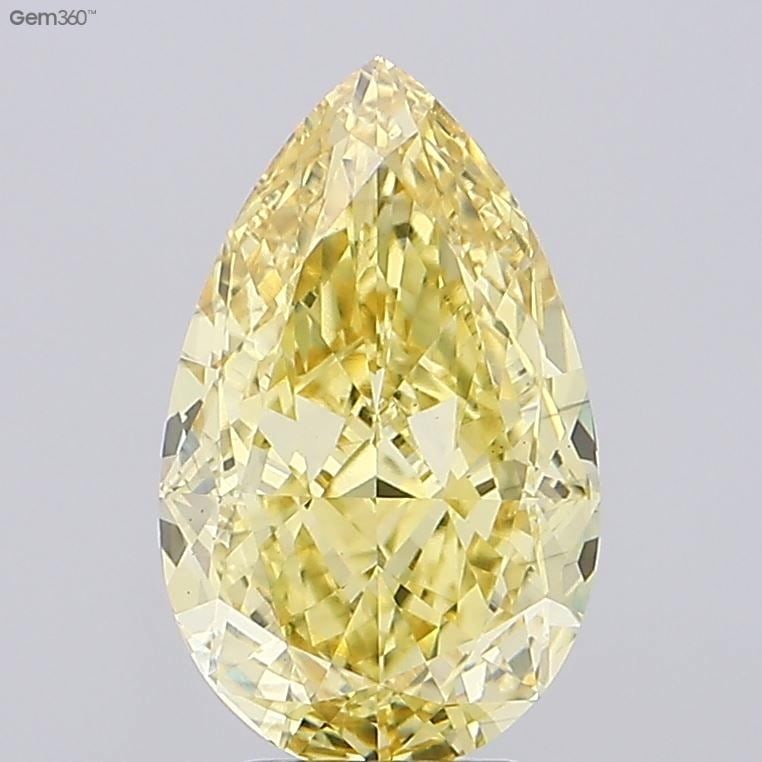 Loose Diamond - PEAR 5.02ct Fancy Intense Yellow VS1: Loose Diamond - PEAR 5.02ct Fancy Intense Yellow VS1 Source: This is a real non-mined Diamond that has been grown in a lab Shape: PEAR Carats: 5.02 Color: Fancy Intense Yellow Certification: IGI Video