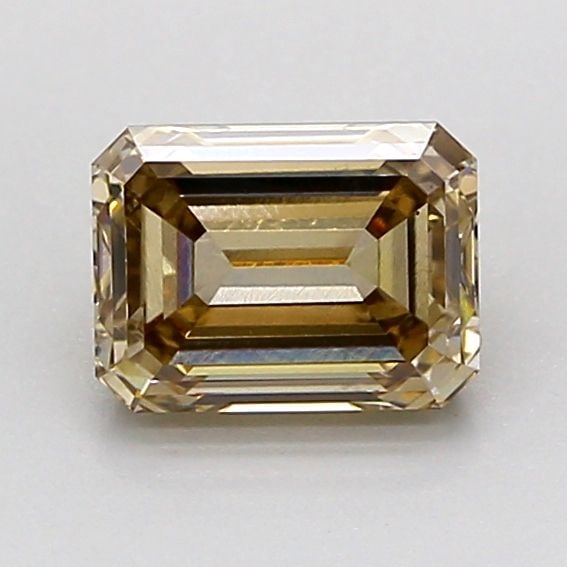 Loose Diamond - EMERALD 1.09ct Fancy Light Yellowish Brown VS1: Loose Diamond - EMERALD 1.09ct Fancy Light Yellowish Brown VS1 Source: This is a real non-mined Diamond that has been grown in a lab Shape: EMERALD Carats: 1.09 Color: Fancy Light Yellowish Brown Cert