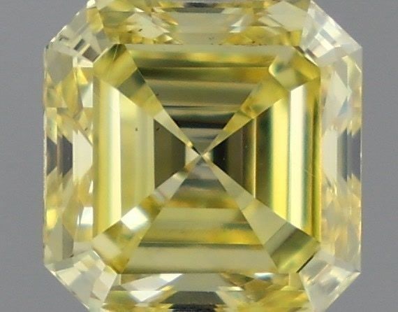 Loose Diamond - ASSCHER 0.55ct Fancy Intense Yellow VS1: Loose Diamond - ASSCHER 0.55ct Fancy Intense Yellow VS1 Source: This is a real non-mined Diamond that has been grown in a lab Shape: ASSCHER Carats: 0.55 Color: Fancy Intense Yellow Certification: IGI